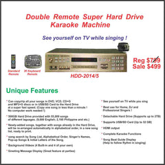 Double Remote Super Hard Drive Karaoke Machine