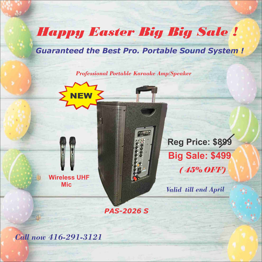 Portable Karaoke Amplifier/Speaker--PAS-2026(S)