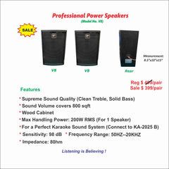 Professional Power Speakers (V8)
