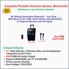 Complete Portable Karaoke System(Bluetooth)--PSSK (S)-2021 （Sold Out）